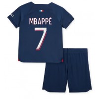 Paris Saint-Germain Kylian Mbappe #7 Replica Home Minikit 2023-24 Short Sleeve (+ pants)
